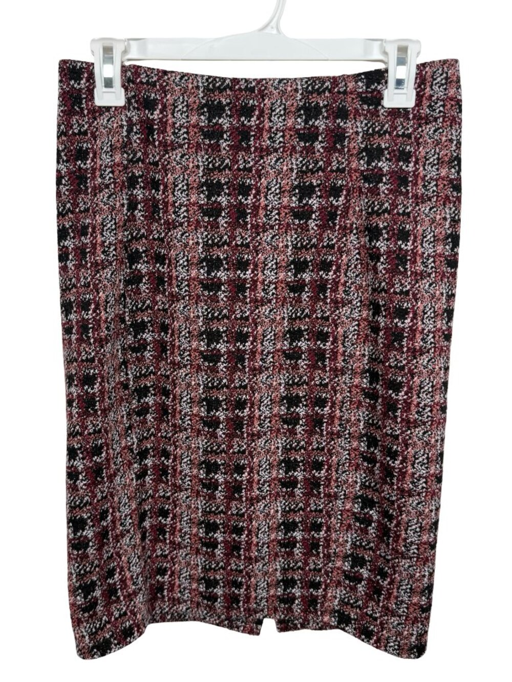 Liverpool Pencil Skirt Size 4 / 27 Pink Black Tweed Soft Stretch Career Workwear
